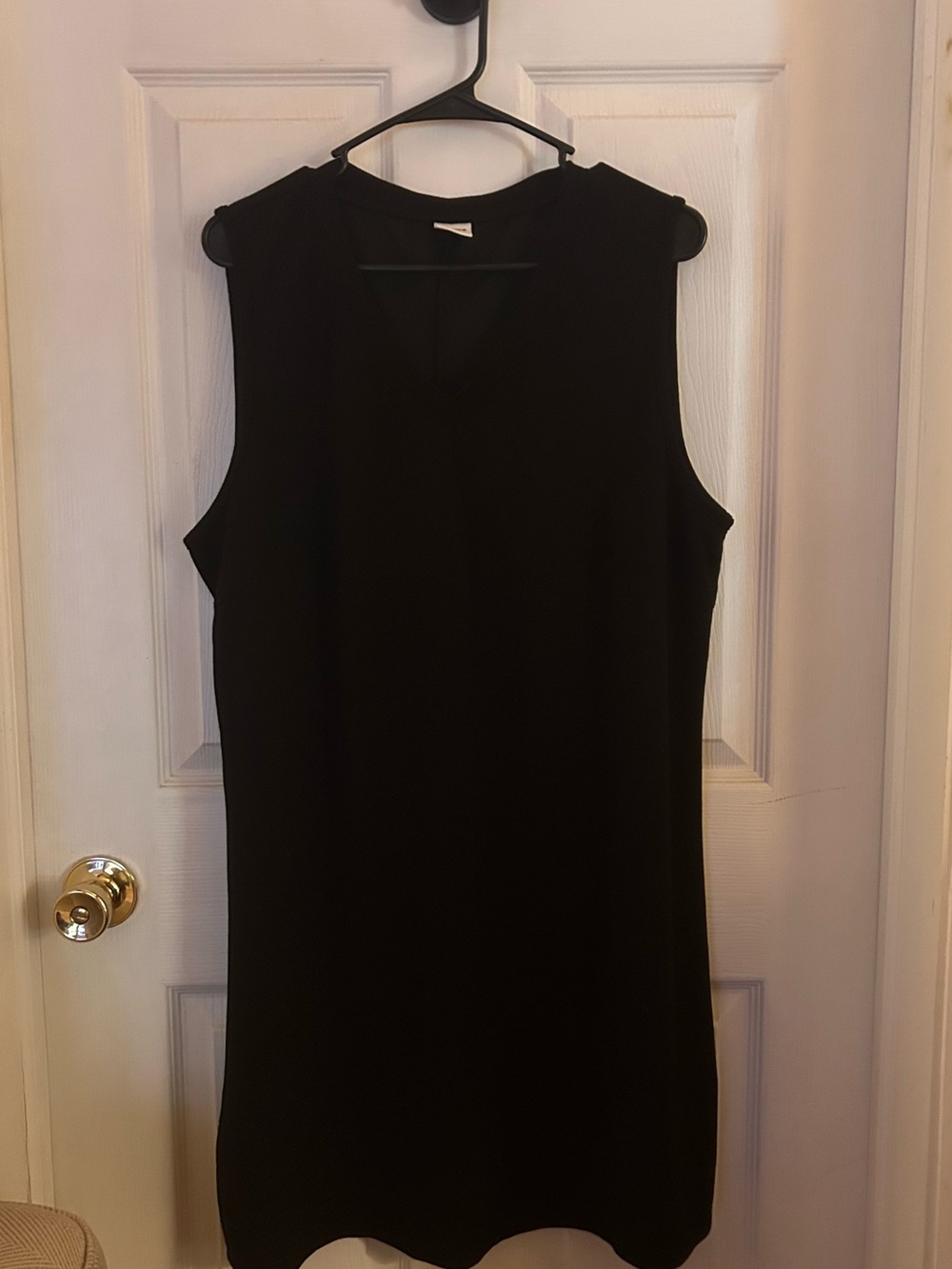 Classic Sleeveless Black Above the Knee Shift Dress